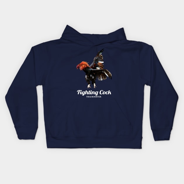 Fighting Rooster Kids Hoodie by KewaleeTee